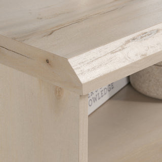 Sunvega Brown Finish Night Stand with Spacious Top and Open Shelf