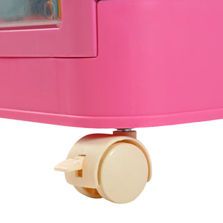 Sunvega 5-Tier Collapsible Storage Cabinet with Wheels and Magnetic Door