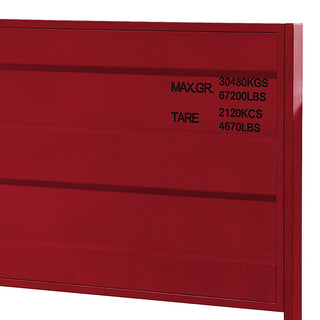 Sunvega Modern Industrial Metal Twin Platform Bed with Cargo Container Lock