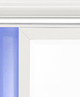Sunvega Modern Pearl White Finish Nightstand with Spacious Drawers and Acrylic Legs