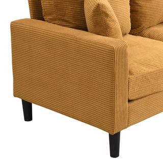 Sunvega 74 Inch High Resilience Three Seater Sofa with Sturdy Wooden Frame