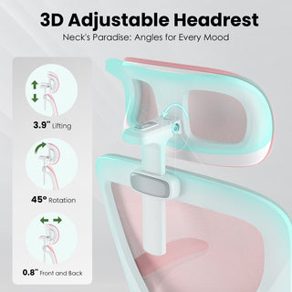 Sunvega Ergonomic Office Chair with Adjustable Headrest and Lumbar Support for Home Office