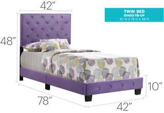 Sunvega Strong Twin Bed with Vivid Purple Color for Stylish Spaces