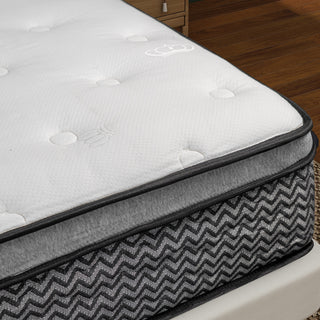 Sunvega 10 Inch King Size Breathable Cool Cover Memory Foam Hybrid Mattress