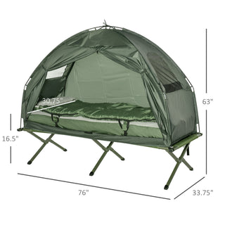 Sunvega All-in-One Folding Camping Cot Bed with Tent Air Mattress and Sleeping Bag