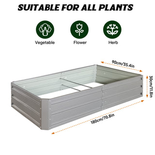 Sunvega 2 Pack Metal Raised Garden Bed Kit for Vegetables Flowers and Herbs