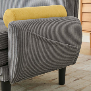 Sunvega Multiform Sofa with USB Charger Adjustable Backrest and Velvet Upholstery