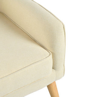 Sunvega Mid-Century Modern Arm Chair with Tufted Back and Padded Cushion