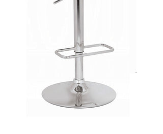 Sunvega Modern Acrylic and Chrome Bar Stool with Swivel Seat and Footrest