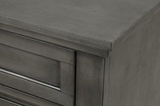 Sunvega Gray Modern Nightstand with Full Extension Drawers and Felt-Lined Top