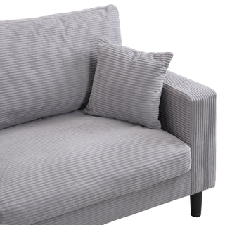 Sunvega 74 Inch High Resilience Three Seater Sofa with Sturdy Wooden Frame