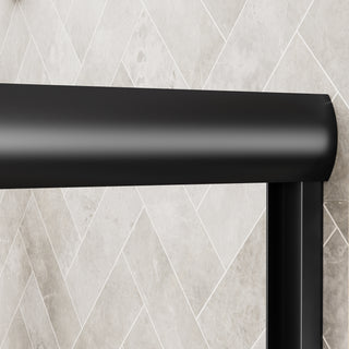 Sunvega 56-60" W x 72" H Matte Black Aluminum Frame Double Sliding Shower Door