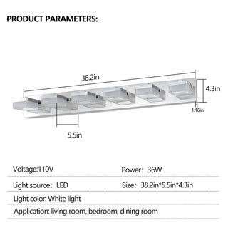 Sunvega Exclusive Original Design 4 Lights Bathroom Vanity Fixture in Matt Black