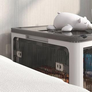 Sunvega Stackable Storage Bins with Wheels Lids Collapsible and Folding Design
