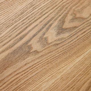 Sunvega MDF Round Dining Table Mid Century Modern Oak Kitchen Table