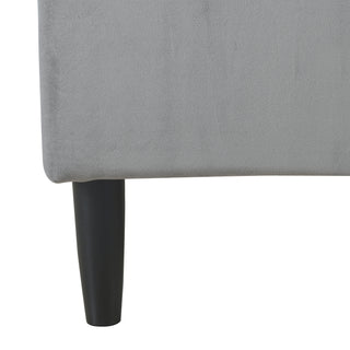 Sunvega Handmade Vertical Tufted Headboard Platform Bed Set in Light Beige Linen