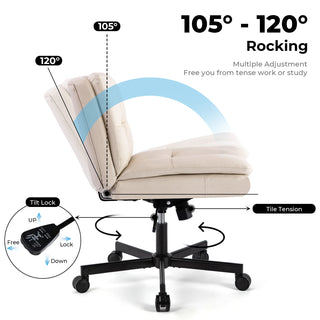 Sunvega Swivel Home Office Desk Chair with 360° Tiling and Adjustable Height