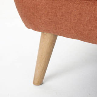 Sunvega Mid-Century Modern Loveseat with Button-Tufted Waffle Stitch Upholstery