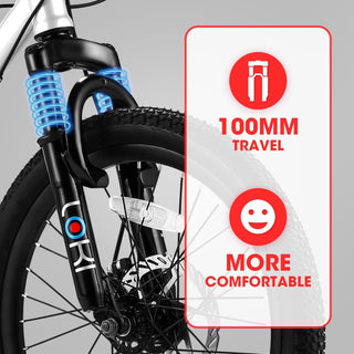 Sunvega 20 Inch Kids' Mountain Bike with 7 Speed Shimano Shifter and Front Suspension
