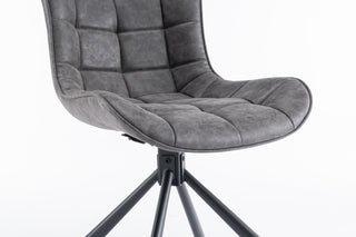 Sunvega Mid-Century Modern Tufted Diamond Pattern Upholstered Swivel Dining Chair