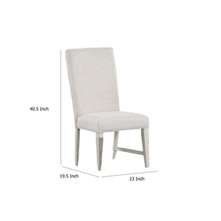 Sunvega Light Gray Poplar and Oak Veneer Dining Side Chair Set of 2
