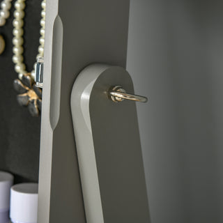Sunvega Freestanding Lockable Jewelry Cabinet Armoire with Full-Length Mirror and Ample Storage