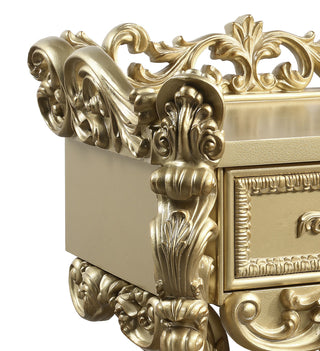 Sunvega Gold 1-Drawer Nightstand with Self-Closing Felt Lined Drawer