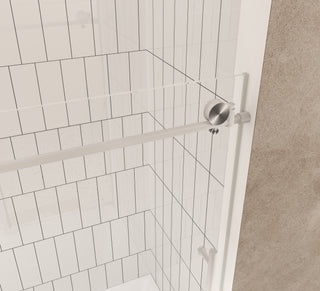 Sunvega Frameless Shower Door with Explosion Proof Film and Stainless Steel Handle