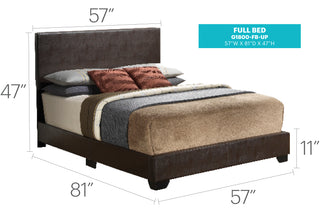 Sunvega Sleek Black Full Bed Frame with Chic Finish for Casual Elegance
