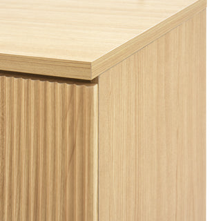 Sunvega 6 Drawer Storage Cabinet with Wavy Panel for Bedroom Hallway Entryway