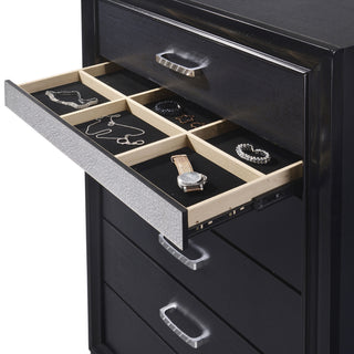 Sunvega Chic White 6-Drawer Bedroom Chest with Jewelry Drawer and Felt Lining