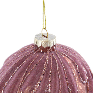Sunvega Glass Glitter Painted Christmas Ball Ornaments Set of 12 for Holiday Decor