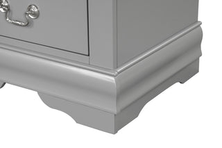 Sunvega Dark Cherry Finish Transitional Chest with English Dovetail Drawers and Bracket Legs