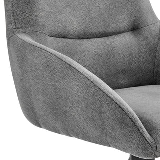 Sunvega 26" Counter Height Bar Stool with Charcoal Fabric and Black Finish