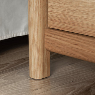 Sunvega Modern Brown Nightstand with Spacious Top and Drawer Storage