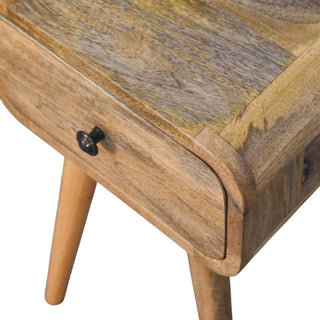 Sunvega Mini Oak-ish Nightstand with Nordic Legs and Single Drawer