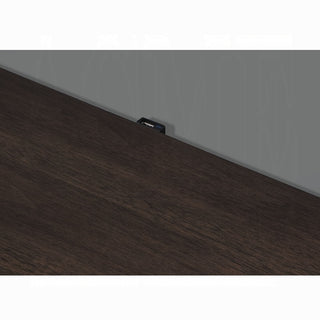 Sunvega Modern White and Brown Nightstand with 2 Slatted Drawers and USB Port