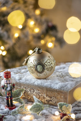 Sunvega Glass Glitter Painted Christmas Ball Ornaments Set of 12 for Holiday Decor