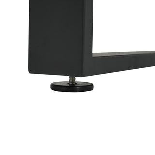 Sunvega 59" Modern Black MDF Bench with Metal Legs for Entryway and Bedroom