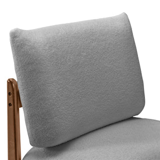 Sunvega Modern Solid Wood Leisure Chair with Soft Seat and Backrest for Living Room or Bedroom