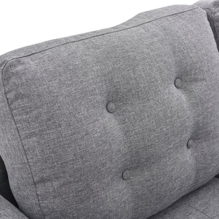 Sunvega Modern L-Shaped Sectional Sofa with Tufted Back and Track Arms for Living Room