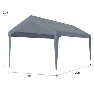 Sunvega 10x20ft Waterproof UV Protected Carport Canopy Cover with 72 Elastic Buckles