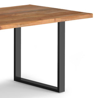 Sunvega Handcrafted Modern Industrial Acacia Wood Dining Table Natural Finish