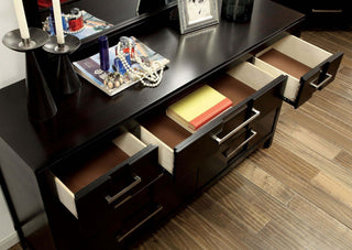 Sunvega Gray Transitional Nightstand with English Dovetail Drawer and Felt Lining
