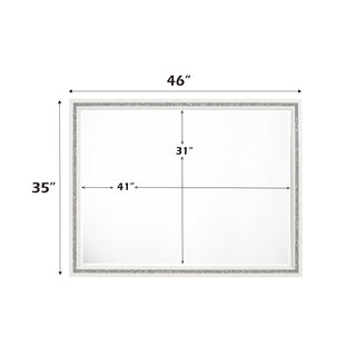 Sunvega Elegant White Finish Nightstand with Two Spacious Storage Drawers