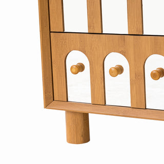 Sunvega Modern Nightstand with Two Drawers and Built-in Charging Station