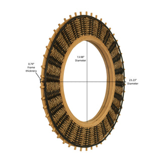 Sunvega Sunburst-Shaped PU Art Decorative Wall Mirror for Bathroom Bedroom