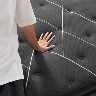 Sunvega 10 Inch Queen Size Cooling Gel Memory Foam Hybrid Mattress with Pocket Springs