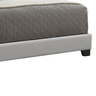 Sunvega Warwick Grey Upholstered Eastern King Panel Bed with Classic Headboard