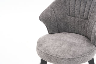 Sunvega 360 Swivel Bar Stools Set of 2 with Solid Wood Legs and Chenille Upholstery